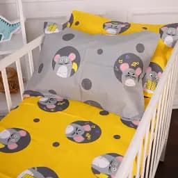 Наволочка MirSon Бязь 20-0029 Funny mice 70х70 см сіра (2200010266849)