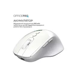 Мишка OfficePro M520W Wireless/Bluetooth White (M520W) - мініатюра 10