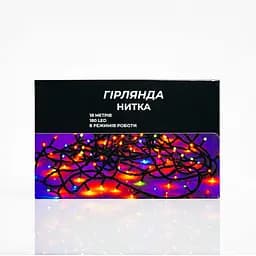 Новорічна гірлянда GarlandoPro 18 м 180 LED чорний провід Біле світло W180LED18MBW - мініатюра 5