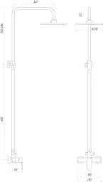 Душова система Topaz Barts TB 07702-H36, Хром - мініатюра 7