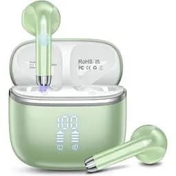 Бездротові навушники, Bluetooth 5.4 Навушники з 4 мікрофонами з шумозаглушенням ENC, 50 годин відтворення, HiFi Stereo Deep Bass