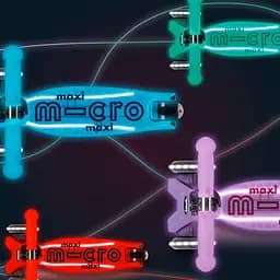 Самокат дитячий Micro Maxi Deluxe Glow LED Plus 3-колісний синій кришталь (MMD377) - мініатюра 9