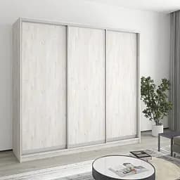 Шкаф-купе трехдверный MebelStar Стандарт AL 3ДСП 220x60x210 см Аляска серый (MBS-2888)