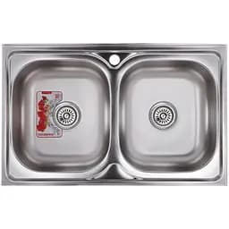 Кухонна мийка Zerix Z8050D-08-180E Satin (ZM0569)