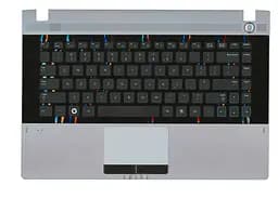 Клавіатура для ноутбука Samsung (RC410) Black, (Black-Gray TopCase) - мініатюра 2