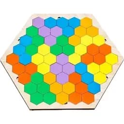 Дерев'яна гра-головоломка для дітей PuzzleOk Шестикутник - мініатюра 3