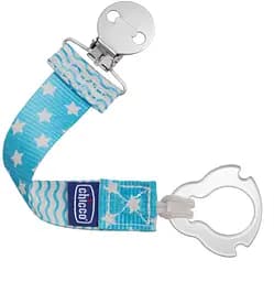 Карабін для пустушки Chicco Fashion 2 в 1, блакитний (09341.20)