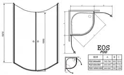 Душова кабіна Radaway EOS PDD 100x100x197 37623-01-01N - мініатюра 9