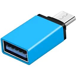 Перехідник USB3.1 Type-C-USB 3.0 AF (OTG) Blue
