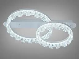 Стельова світлодіодна люстра Diasha MX78205-400+300WH біла 64 Вт акрилові кільця