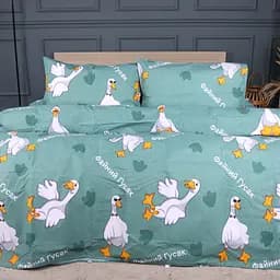 Пододеяльник MirSon Happy Duck бязь 160х220 см бирюзовый (2200013128748)