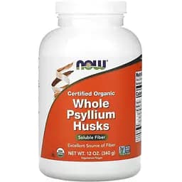 Подорожник органічний Now Foods Whole Psyllium Husks цілісне лушпиння 340 г