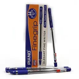 Ручка масляна Piano, синя, грип, 10 шт.