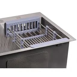 Кухонна мийка Lidz H5045 Brush 3.0/1.0 мм (LIDZH5045BRU3010), Нержавіюча сталь - мініатюра 5