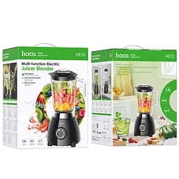 Блендер HOCO HE33 1.5L electric retro juicer blender (EU) Black (6942007638234) - мініатюра 2