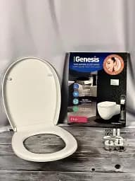 Сидение для унитаза с микролифтом дюропласт антибактериальное Genesis NKP 0401 Soft Close+Quick Release