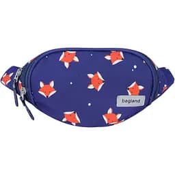 Сумка-бананка Bagland Bella 2 л сублімація 742 синя з принтом (00202664)