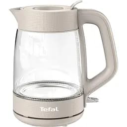 Чайник електричний Tefal Morning Glass Kettle 1.7 л бежевий (KO2G0BE0) - мініатюра 2