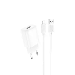 Адаптер сетевой Hoco Lightning Cable Solid single port charger C134A | 1USB, 12W/2.4A |