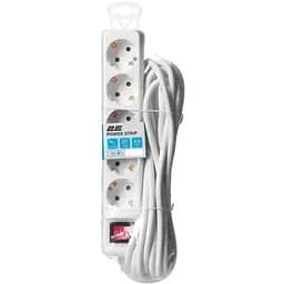 Фильтр питания 2Е 5хSchuko, 5 м, белый (2E-U05ES15M5)