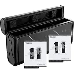 Зарядное устройство Telesin GP-PT-G01 15Вт + 2 аккумулятора Stamina для GoPro 11/10/9 (S0-ECB-01-TGP) [91538]