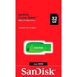 Flash SanDisk USB 2.0 Cruzer Blade 32Gb Green - мініатюра 2