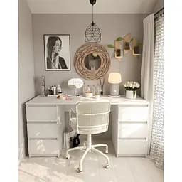 Стол компьютерный Moreli T-228 158x758x600 мм Белый (mo-t228-white)