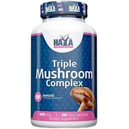 Потрійний грибний комплекс Haya Labs Triple Mushroom Complex Шиїтаке, Майтаке, Рейші 60 капсул (820439)