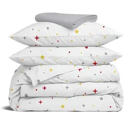 Комплект постільної білизни Cosas Magic stars CS5 Сімейний червоний (MagicStars_El180x30-52Grey_160x2)