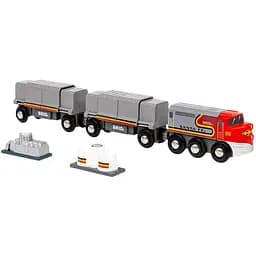 Поїзд для залізниці Brio Santa Fe сіро-червоний (36089)