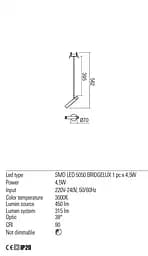 Спот Redo FERRO PR LED 4.2W 3000K BK (5.1.2) 01-1769 - мініатюра 3