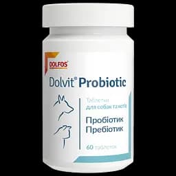 Вітамінно-мінеральна добавка Dolfos Dolvit Probiotic для котів та собак 60 таблеток (4005-60)