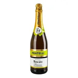 Напиток винный Fratelli taste Moscato Bianco белый полусладкий слабоалкогольный газированный 6-6.9% 0.75 л 