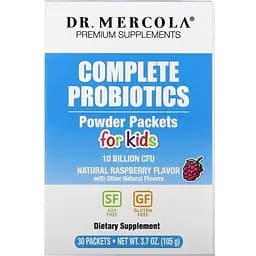 Пробиотики и пребиотики Dr. Mercola Complete Probiotics for Kids, 30 пакетиков - Малина
