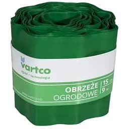Бордюрна стрічка VARTCO 9 м х 15 см зелений БОРЛ0002
