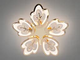 Стельова LED люстра Diasha 8148/5G золото, квітка, 90 Вт, 65 см, 12-17m2 - мініатюра 3