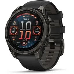 Смарт-часы Garmin Fenix ​​8 47 мм AMOLED Сапфир Черный/Титан Карбоновый DLC с силиконовым ремешком QuickFit 22 мм