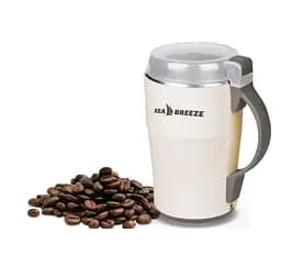 Электрическая кофемолка Sea Breeze SB-0602 для дома 300Вт роторный измельчитель кофейных зерен 500г Белый