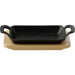 Чавунна мініформа з серверовочною дошкою MasterPro Foodies cook&share 17X10 см (BGMP-3807-EM) - мініатюра 3