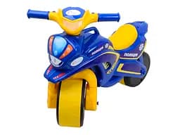 Мотоцикл Doloni-toys Байк Поліція, музичний, синій з жовтим, 0157 - мініатюра 3
