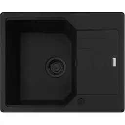 Кухонная мойка Franke Franke Urban, фрагранит, прямоугольник, с крылом, 620х500х220мм, чаша - 1, врезная, оборотная, UBG 611-62, черный матовый