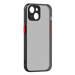 Чехол панель-накладка для Apple iPhone 14 Plus, Frosted Matte, черный, противоударный чехол с защитой всего корпуса, термополиуретан TPU + поликарбонат PC, ArmorStandart (ARM64474)