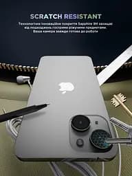 Захисне скло для камери Apple iPhone 15/15 Plus, Supreme BI, зелений колір, з рамкою, глянцеве скло для захисту лінз, протиударне, прозоре, з клейовим шаром по контуру, не впливає на якість фото, ArmorStandart (ARM76589) - мініатюра 5