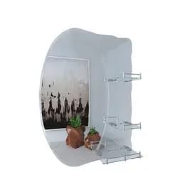 Дзеркало настінне Zerix Solo MOZ01-480x680x100 асиметричне з трьома полицями ZX5624