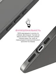 Силиконовый чехол с MagSafe для Apple iPhone 15 Pro, ICON2 MagCase, серый, противоударный, панель с мягкой подкладкой, защита всего корпуса, поддержка беспроводной зарядки, совместим с защитными стеклами и пленками, ArmorStandart (ARM72744) - мініатюра 4