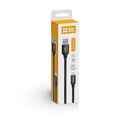 Кабель ColorWay USB-Lihgtning 1 м Black - мініатюра 2