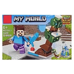 Конструктор дитячий My World Minecraft, MG1201, 36-49 деталей, (В асортименті) - мініатюра 3