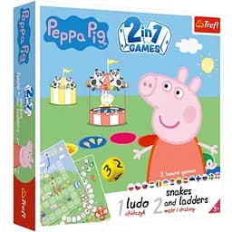 Настольная игра Trefl Лудо 2 в 1. Свинка Пеппа (Ludo 2 in 1: Peppa Pig) (02067)