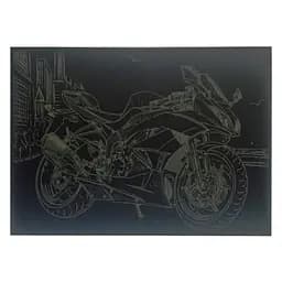 Гравюра А4 "Мотоцикл" ГрА4-11з эконом вариант в пакете 29,7х21 см