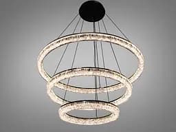 Подвесная LED люстра кольца белая 220 Вт 38-40 м²
